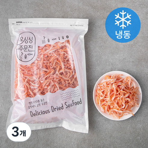 홍진미오징어채 (냉동), 500g, 3개