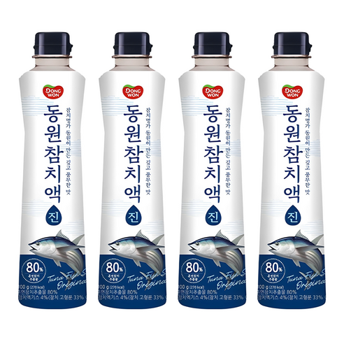 동원 참치액 진, 900g, 4개