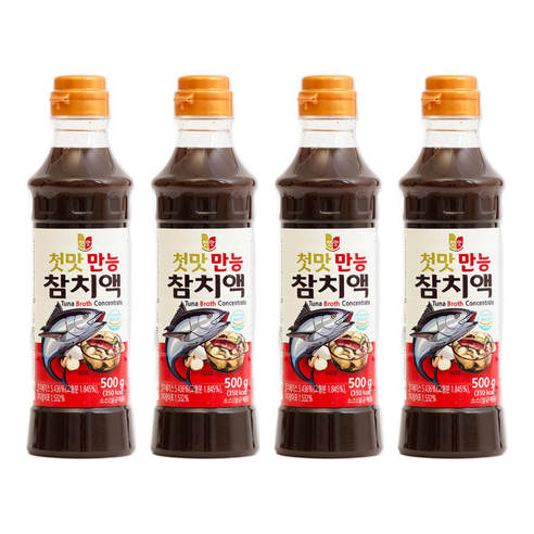 첫맛 만능 참치액, 500g, 4개