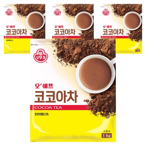 오뚜기 오쉐프 코코아차, 1kg, 1개입, 4개