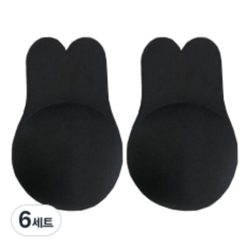 벤디스 볼륨업 실리콘 니플 패드 블랙 FREE W104 2p 세트, 6세트