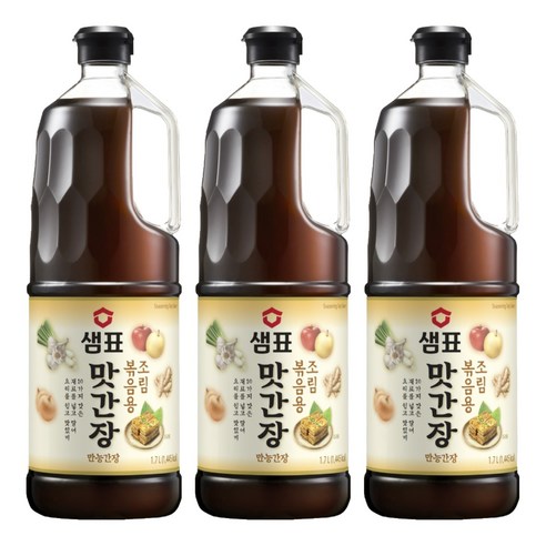 샘표 조림볶음용 맛간장, 1.7L, 3개
