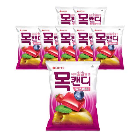 롯데제과 목캔디 믹스베리, 217g, 8개