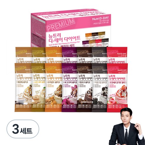 뉴트리디데이 다이어트 해피믹스 패키지 세트, 350g, 3세트