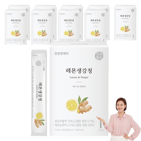 하루활력 레몬생강청, 300ml, 10개