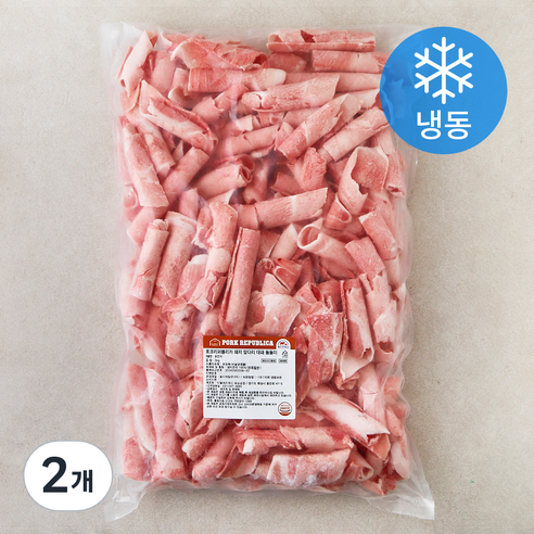 포크리퍼블리카 돼지 앞다리 대패 돌돌이 (냉동), 2개, 3kg