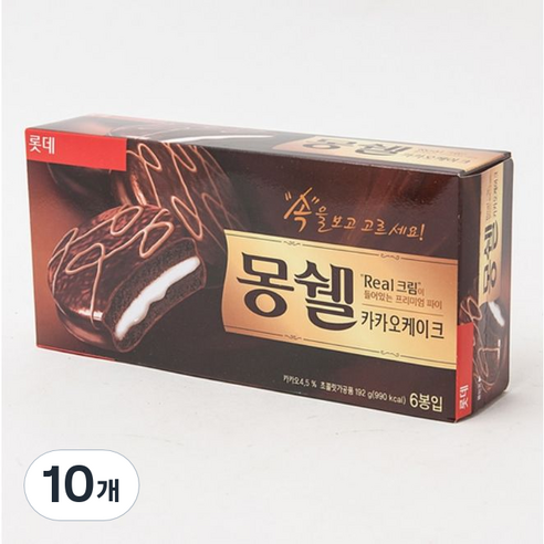 롯데제과 몽쉘 카카오, 192g, 10개