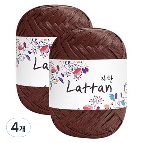 yarna 라탄 2볼 라피아실 40g, 13번(반유광), 4개