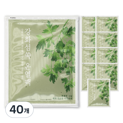 부착형 강화섬쑥 온열팩 60g, 40개