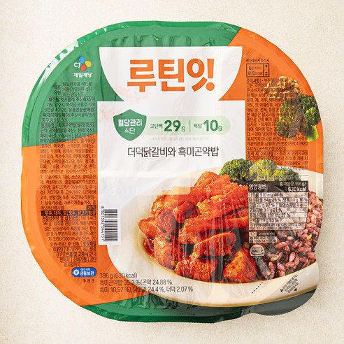 CJ제일제당 루틴잇 현미떡볶이와 닭가슴살 구이 (냉동), 352g, 6개