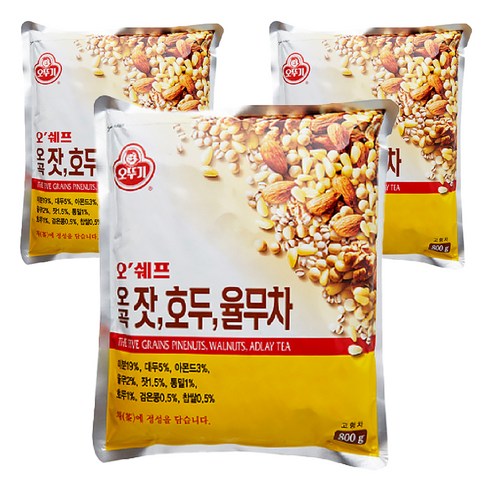 오뚜기 오쉐프 오곡잣호두율무차, 800g, 1개입, 3개