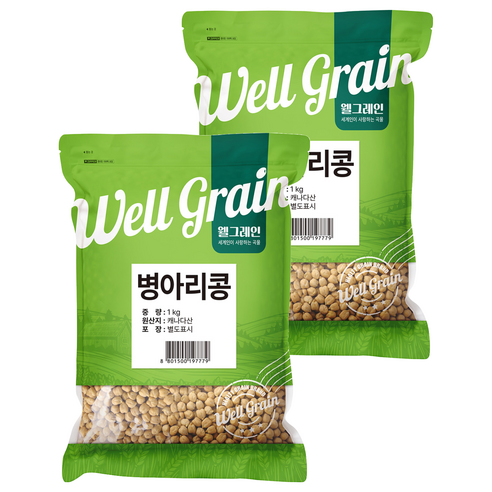 웰그레인 병아리콩, 1kg, 2개