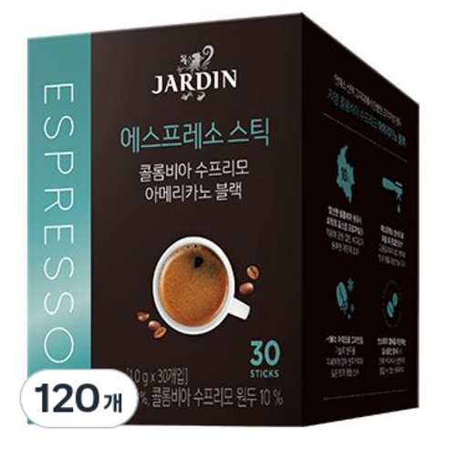 쟈뎅 아메리카노 블랙 콜롬비아 수프리모, 1g, 30개입, 4개
