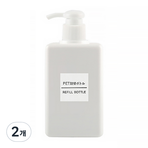 알럽홈 컬러 펌프 용기 450ml, 화이트, 2개