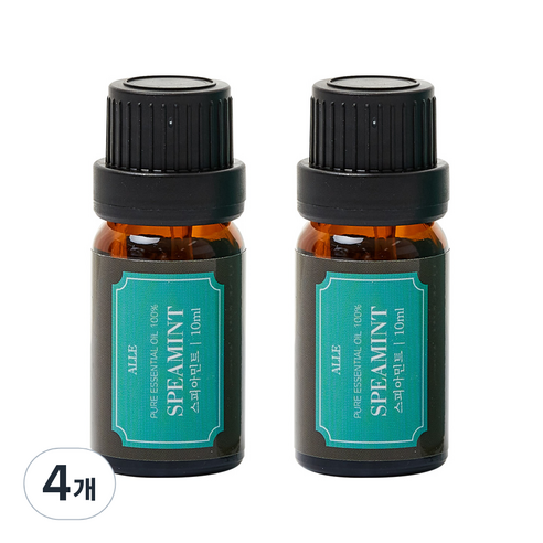 알레 비건 아로마 에센셜 오일 스피아민트, 10ml, 4개