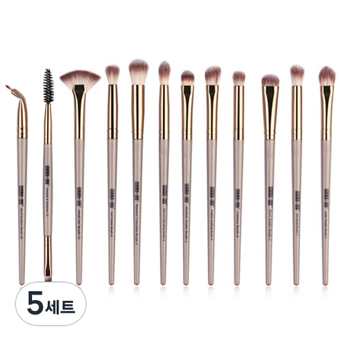 OON MAANGE 메이크업 브러쉬 12종 세트, 5세트, 샴페인