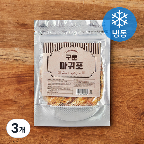 청해명가 구운 아귀포 (냉동), 3개, 60g