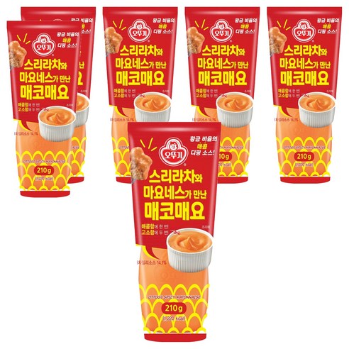 오뚜기 스리라차와 마요네스가 만난 매코매요, 210g, 6개
