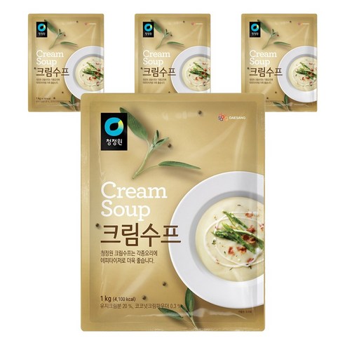 청정원 크림수프, 1kg, 4개