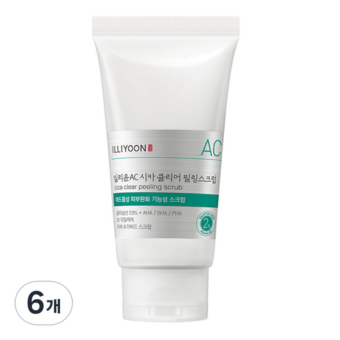 일리윤 시카 아크네 클리어 필링 스크럽, 200g, 6개