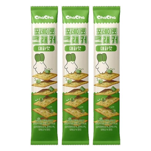 챠챠 포테이토 크래커 대파맛, 3개, 51g