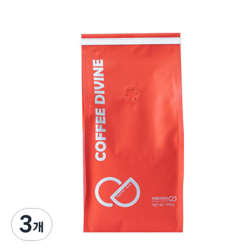 커피디바인 아보카도블렌드 원두커피, 홀빈(분쇄안함), 500g, 3개