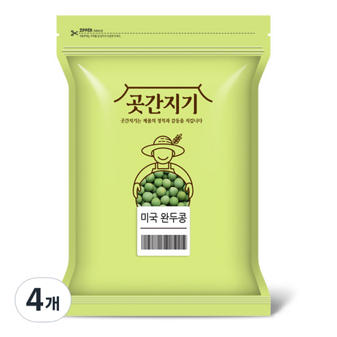 곳간지기 완두콩, 2kg, 4개