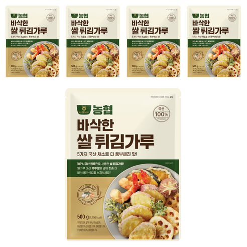 농협 바삭한 쌀튀김가루, 500g, 5개
