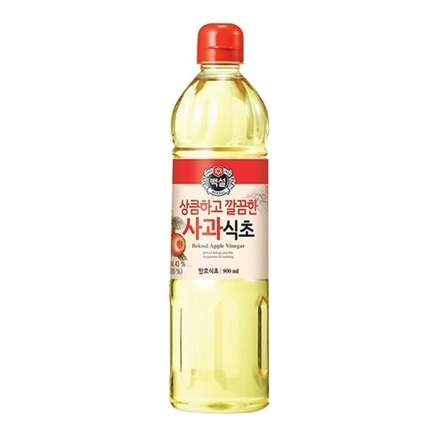 백설 사과식초(국산)900ml백설 식초/음용식초 >>사과식초, 900ml, 1개
