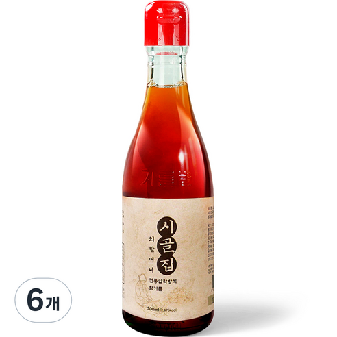 시장쏙 시골집 외할머니 참기름, 300ml, 6개