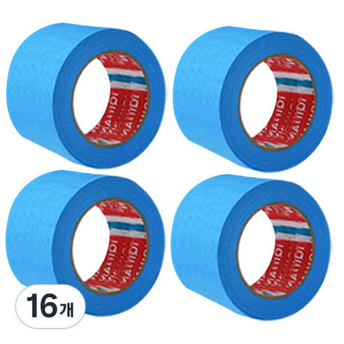 iQIHAN 다다 칼라 마스킹테이프 파랑 50 mm x 20 m, 16개