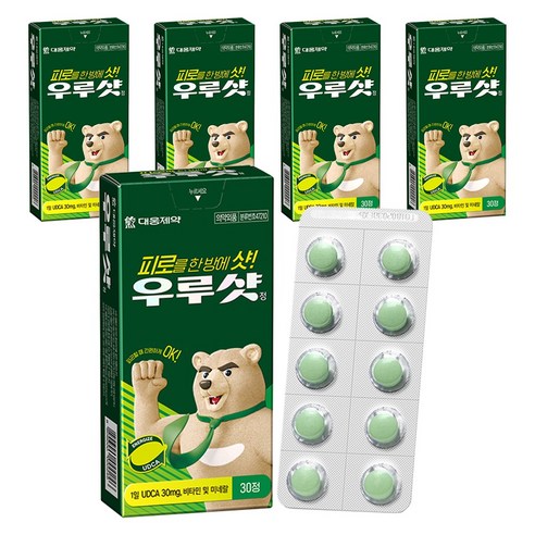 우루샷 정 피로회복제, 30정, 5개