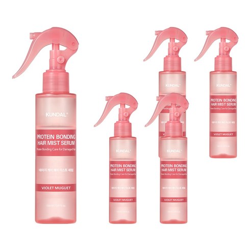 쿤달 프로틴 데미지 케어 헤어 미스트 세럼 바이올렛뮤게향, 150ml, 5개