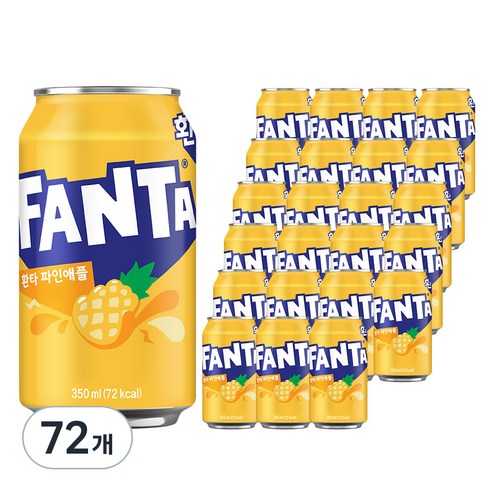 환타 파인애플향, 350ml, 72개
