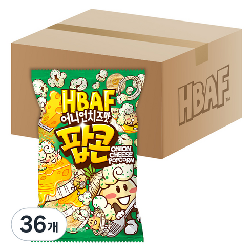 바프 어니언 치즈맛 팝콘, 80g, 36개