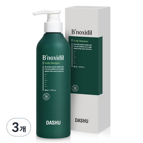 다슈 비녹시딜 스칼프 탈모 샴푸 500ml, 3개