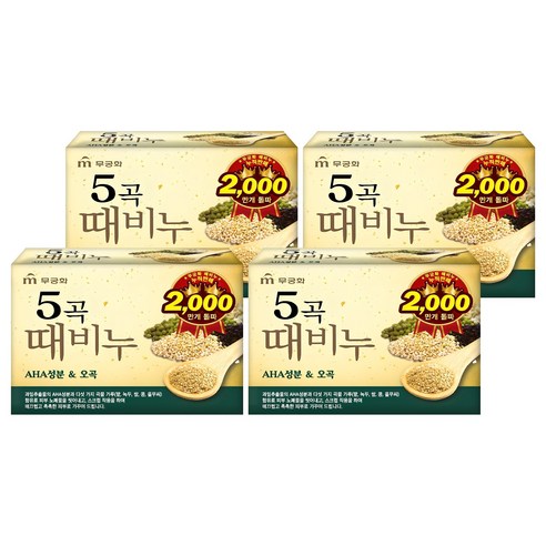 무궁화 오곡때비누, 90g, 4개