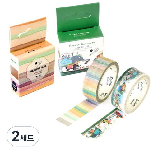 라이프포인트 마스킹 테이프 S1002 세트, S1002, S1005, 2세트