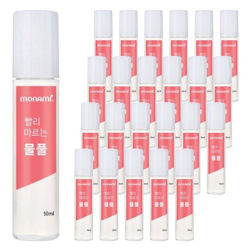 모나미 빨리 마르는 물 풀, 24개, 50ml