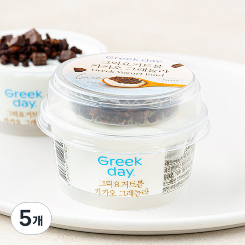 그릭데이 그릭요거트볼 카카오그래놀라, 90g, 5개, 1개입