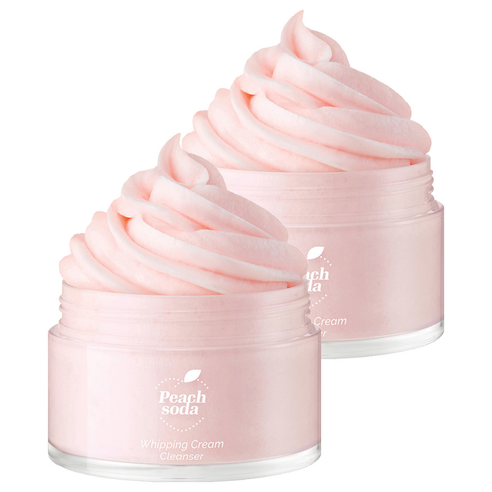 [비건뷰티] 아리얼 피치소다 휘핑크림 팩 클렌저, 100ml, 2개