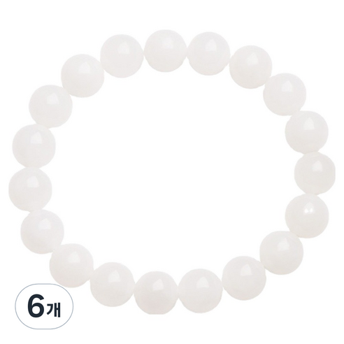 KODACHIEF 옥 팔찌 화이트 8mm, 6개