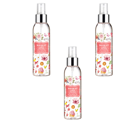 부케가르니 프래그런스드 헤어 앤 바디미스트 화이트머스크, 145ml, 3개