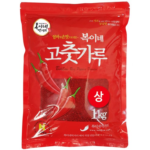 복이네먹거리 고춧가루 보통맛 김치용 상, 1kg, 1개