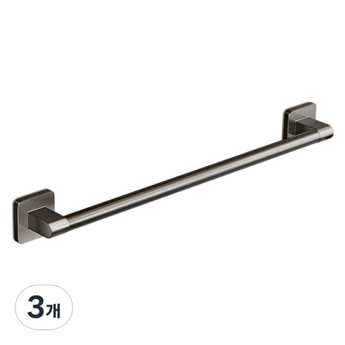 맥라이프 욕실 접착식 무타공 수건 걸이 40cm, 그레이, 3개