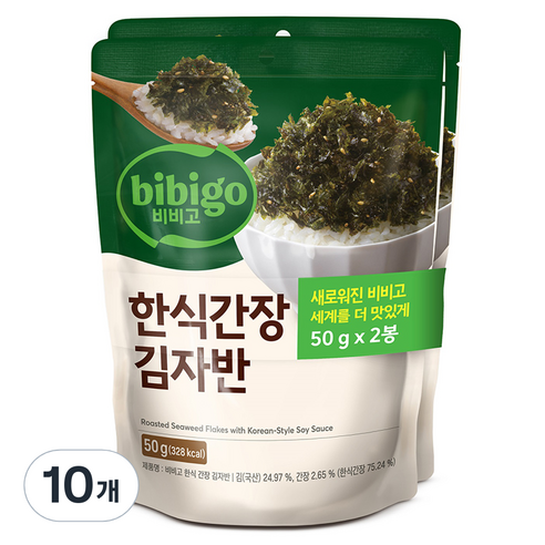 비비고 한식간장김자반, 50g, 10개