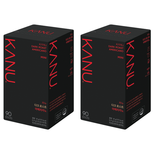 카누 다크 로스트 아메리카노 원두커피믹스, 0.9g, 90개입, 2개