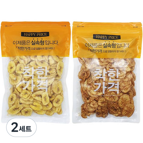 바나나칩 400g + 구운 바나나칩 400g 세트, 800g, 2세트