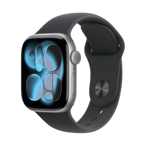 Apple 2025 애플워치 11, 스페이스 그레이, 42mm, GPS+Cellular, 알루미늄,스페이스 그레이/블랙 스포츠 밴드, M/L