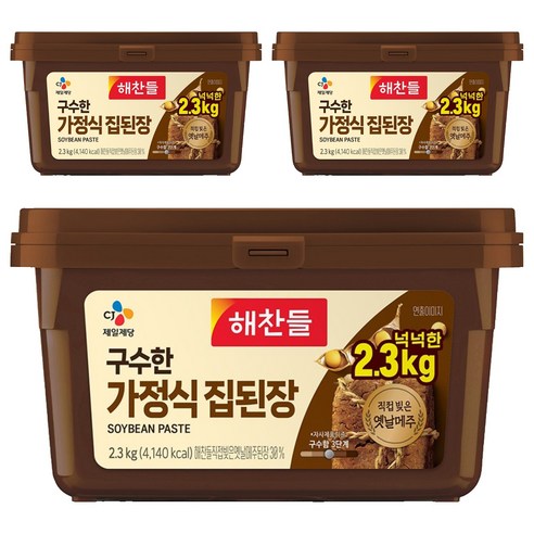 해찬들 구수한 가정식 집된장, 2.3kg, 3개